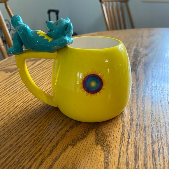 Grateful Dead Yellow Mug with blue deady bear - Picture 3 of 5